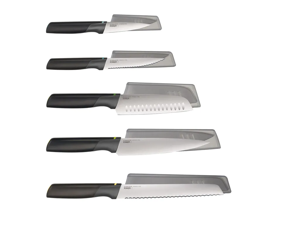 joseph-joseph-elevate-duo-ensemble-de-5-couteaux-de-cuisine-lames-en-acier-inoxy image 1