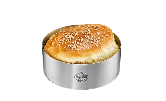 gefu-bbq-89361-bague-burger-en-acier-inoxydable-argent-compatible-presse-hamburg image 1