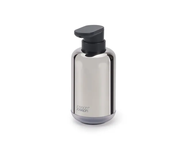 joseph-joseph-easystore-pompe-savon-luxe-en-acier-inoxydable-300-ml-avec-fen-tre image 1