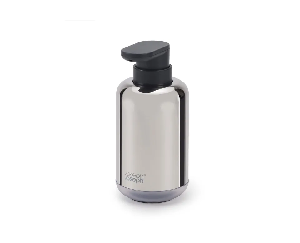 joseph-joseph-easystore-pompe-savon-luxe-en-acier-inoxydable-300-ml-avec-fen-tre image 1