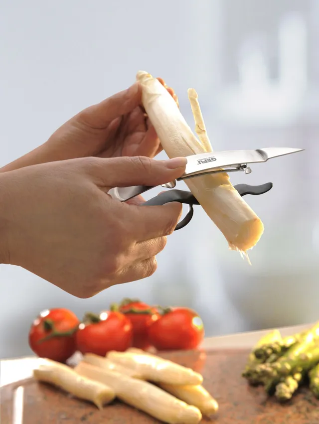 gefu-eplucheur-d-asperges-ergonomique-lame-mobile-en-acier-japonais-prot-ge-doig image 1