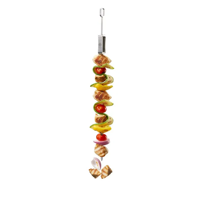 gefu-set-de-5-piques-brochettes-barbecue-bbq-en-acier-inoxydable-45-cm-avec-bagu image 1