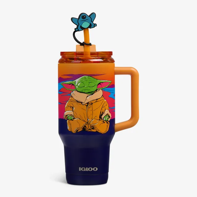 igloo-star-wars-grogu-neon-mug-isotherme-de-voyage-inox-32-oz-946-ml-avec-couver image 1