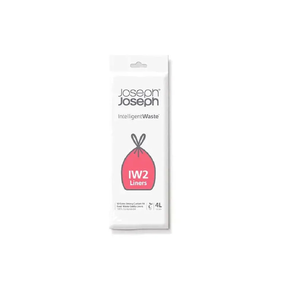 joseph-joseph-iw2-sacs-poubelle-compostables-4-l-transparent-lot-de-50-pour-cadd image 1