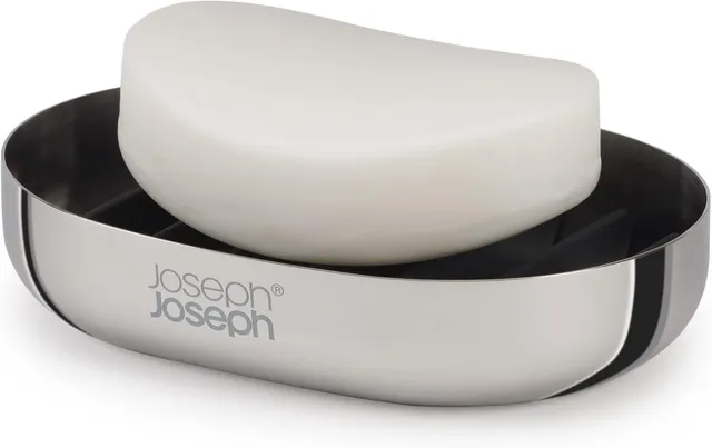 joseph-joseph-easystore-luxe-porte-savon-en-acier-inoxydable-vidange-rapide-avec image 1