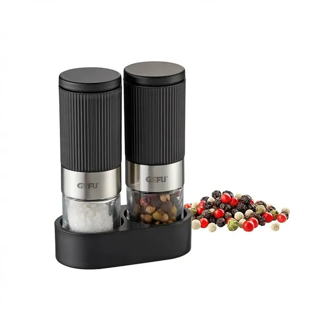 gefu-tusome-gf34621-duo-de-moulins-poivre-et-sel-avec-2-mini-moulins-pices-et-su image 1