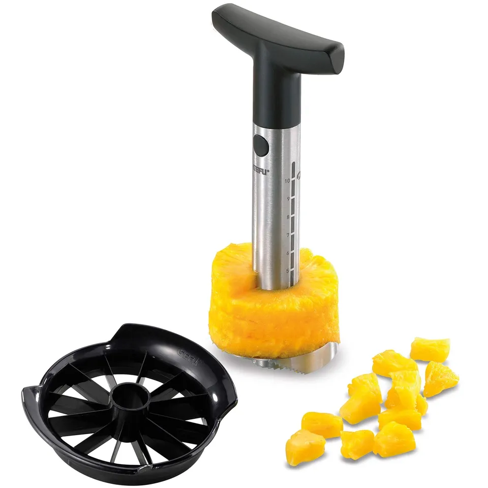gefu-89327-coupe-ananas-professionnel-85-mm-avec-coupe-morceaux-et-graduation-gr image 1