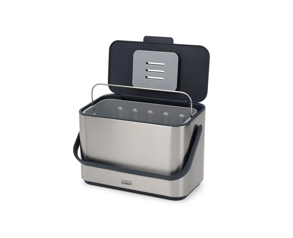 joseph-joseph-collect-poubelle-compost-4-litres-bac-d-chets-alimentaires-inox-av image 1