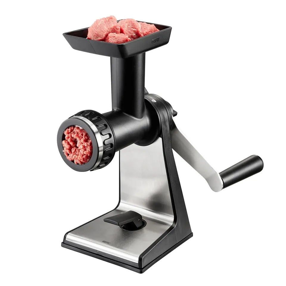 gefu-transforma-gf19090-hachoir-viande-manuel-en-acier-inoxydable-avec-entonnoir image 1