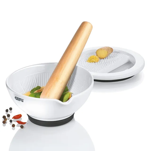 gefu-gf35340-mortier-2-en-1-avec-r-pe-int-gr-e-au-couvercle-c-ramique-porcelaine image 1