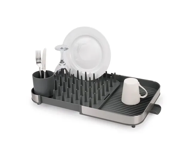 joseph-joseph-duo-gouttoir-vaisselle-extensible-avec-porte-couverts-amovible-bec image 1