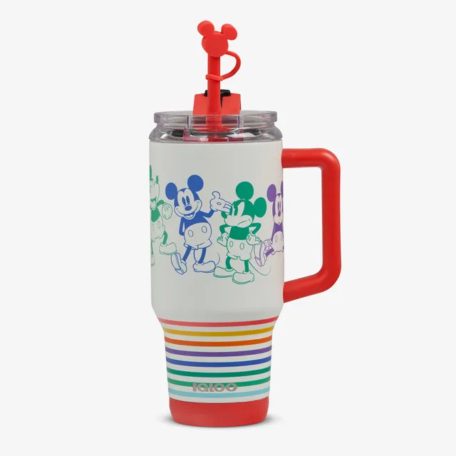 igloo-disney-mickey-mouse-stripe-mug-isotherme-de-voyage-en-inox-32-oz-avec-couv image 1