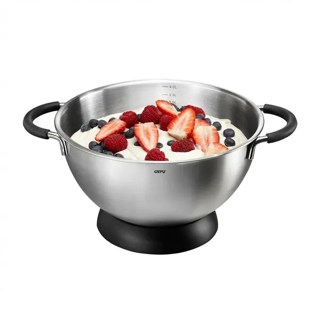 gefu-mesco-bol-m-langeur-24-cm-4-litres-en-acier-inoxydable-avec-anneau-antid-ra image 1