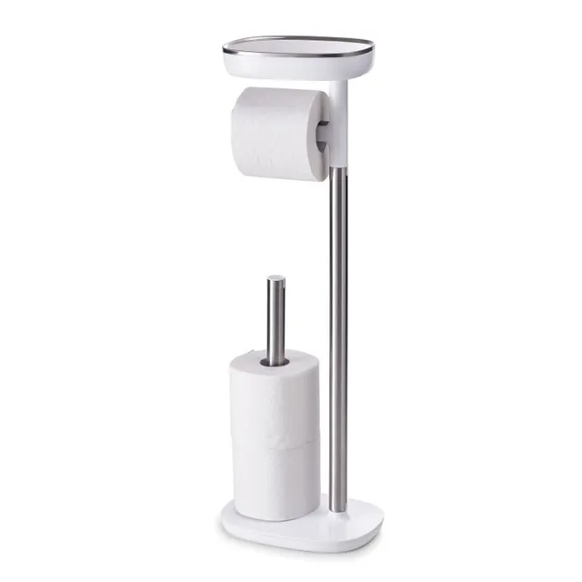 joseph-joseph-easystore-porte-rouleau-de-papier-toilette-sur-pied-en-acier-inoxy image 1