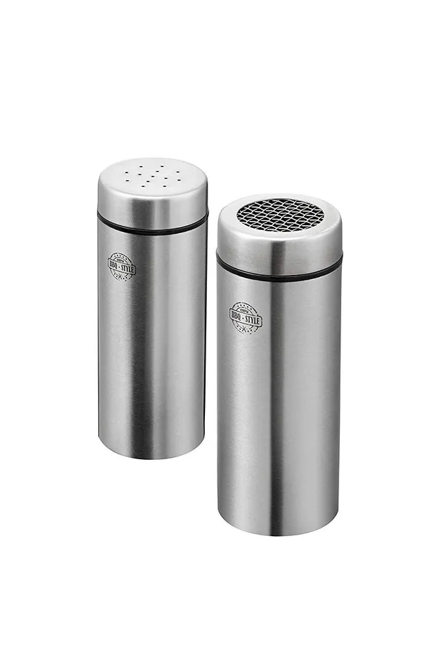 gefu-89252-set-de-2-pandeurs-condiments-bbq-sel-et-poivre-acier-inoxydable-h-12- image 1