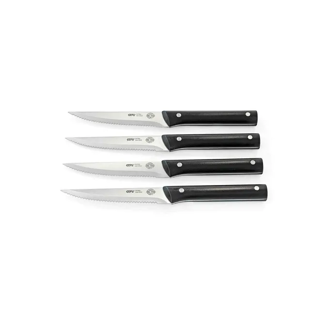 gefu-set-de-4-couteaux-steak-bbq-avec-lame-dentel-e-en-acier-inoxydable-420j2 image 1