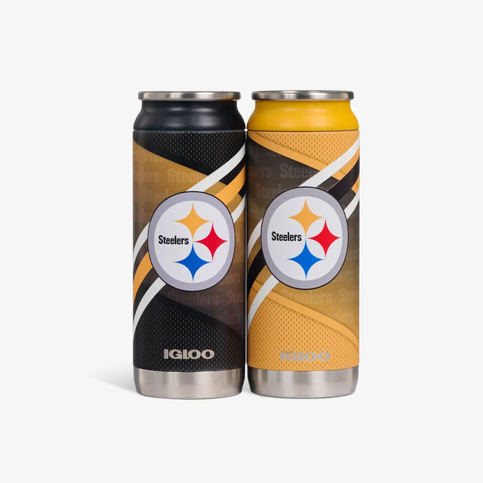 igloo-pittsburgh-steelers-home-away-set-de-2-canettes-isothermes-inox-16-oz-473- image 1