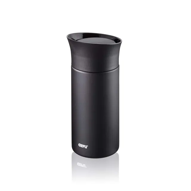 gefu-luca-12378-gobelet-isotherme-inox-noir-300-ml-fermeture-tanche-et-boire-360 image 1