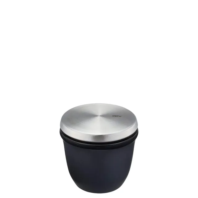 gefu-x-plosion-bo-te-pices-et-sel-gr-s-noir-argent-avec-cuill-re-en-bois-150-ml image 1