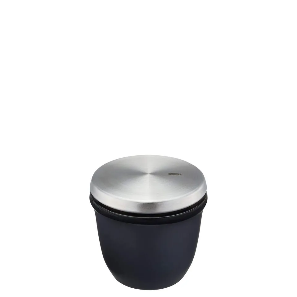 gefu-x-plosion-bo-te-pices-et-sel-gr-s-noir-argent-avec-cuill-re-en-bois-150-ml image 1