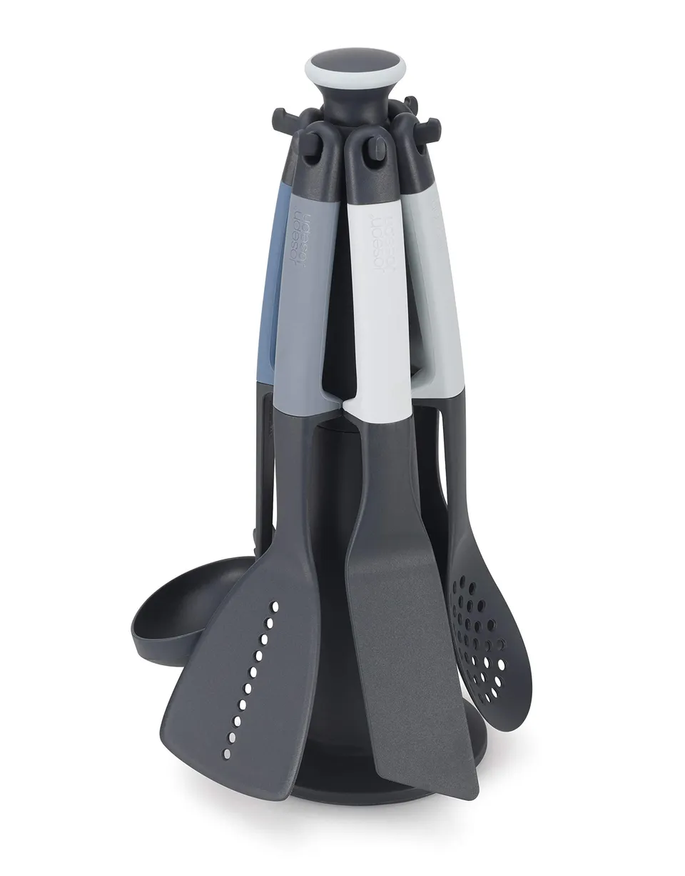 joseph-joseph-elevate-lot-de-6-ustensiles-de-cuisine-en-nylon-avec-porte-ustensi image 1