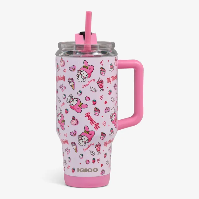 igloo-my-melody-32-oz-946-ml-mug-isotherme-en-acier-inoxydable-avec-paille-anti- image 1