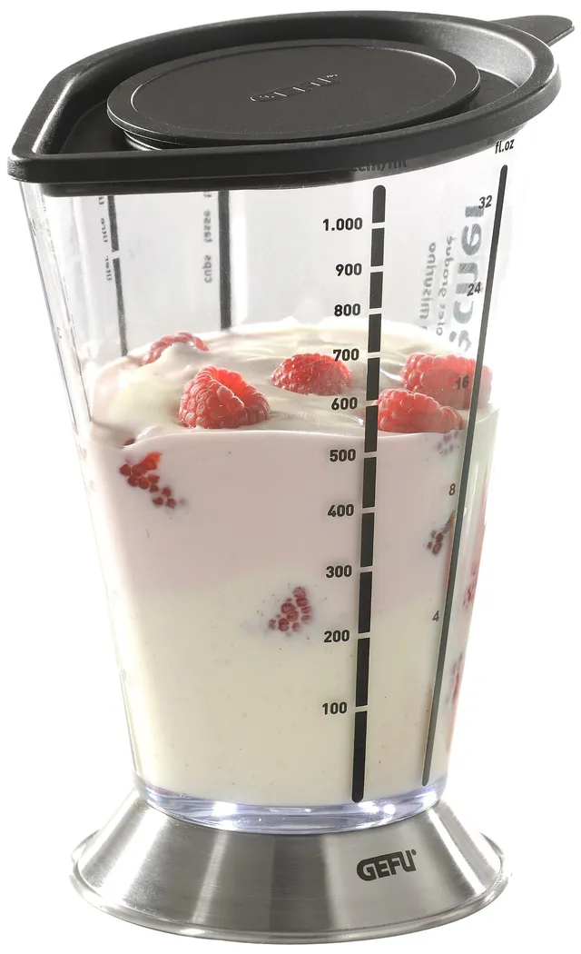 gefu-ge14460-misuro-doseur-shaker-mesureur-1000-ml-avec-socle-inox-et-couvercle- image 1