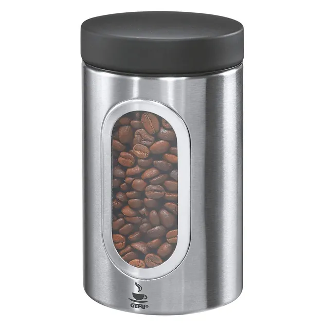 gefu-piero-ge16350-bo-te-caf-en-acier-inoxydable-avec-fen-tre-et-fermeture-clip- image 1