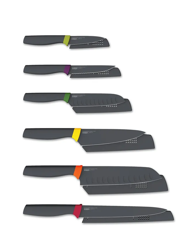 joseph-joseph-elevate-ensemble-de-couteaux-6-pi-ces-en-acier-inoxydable-avec-rev image 1