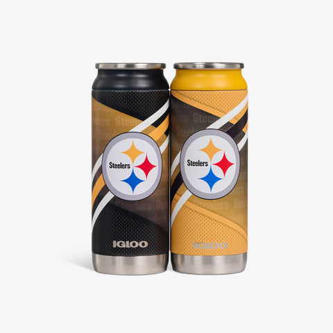 igloo-pittsburgh-steelers-home-away-set-de-2-canettes-isothermes-inox-16-oz-473- image 2