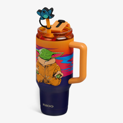igloo-star-wars-grogu-neon-mug-isotherme-de-voyage-inox-32-oz-946-ml-avec-couver image 3