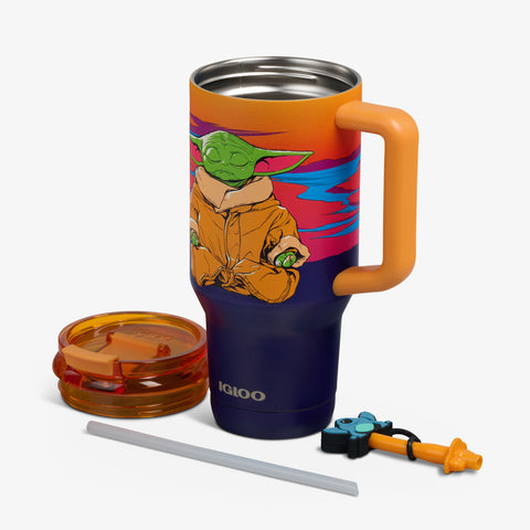 igloo-star-wars-grogu-neon-mug-isotherme-de-voyage-inox-32-oz-946-ml-avec-couver image 4