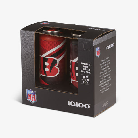 igloo-cincinnati-bengals-home-away-pack-de-2-canettes-isothermes-16-oz-en-acier- image 6