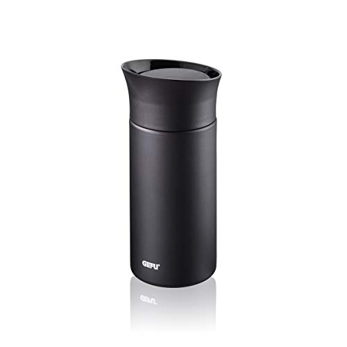 gefu-luca-12378-gobelet-isotherme-inox-noir-300-ml-fermeture-tanche-et-boire-360 image 4
