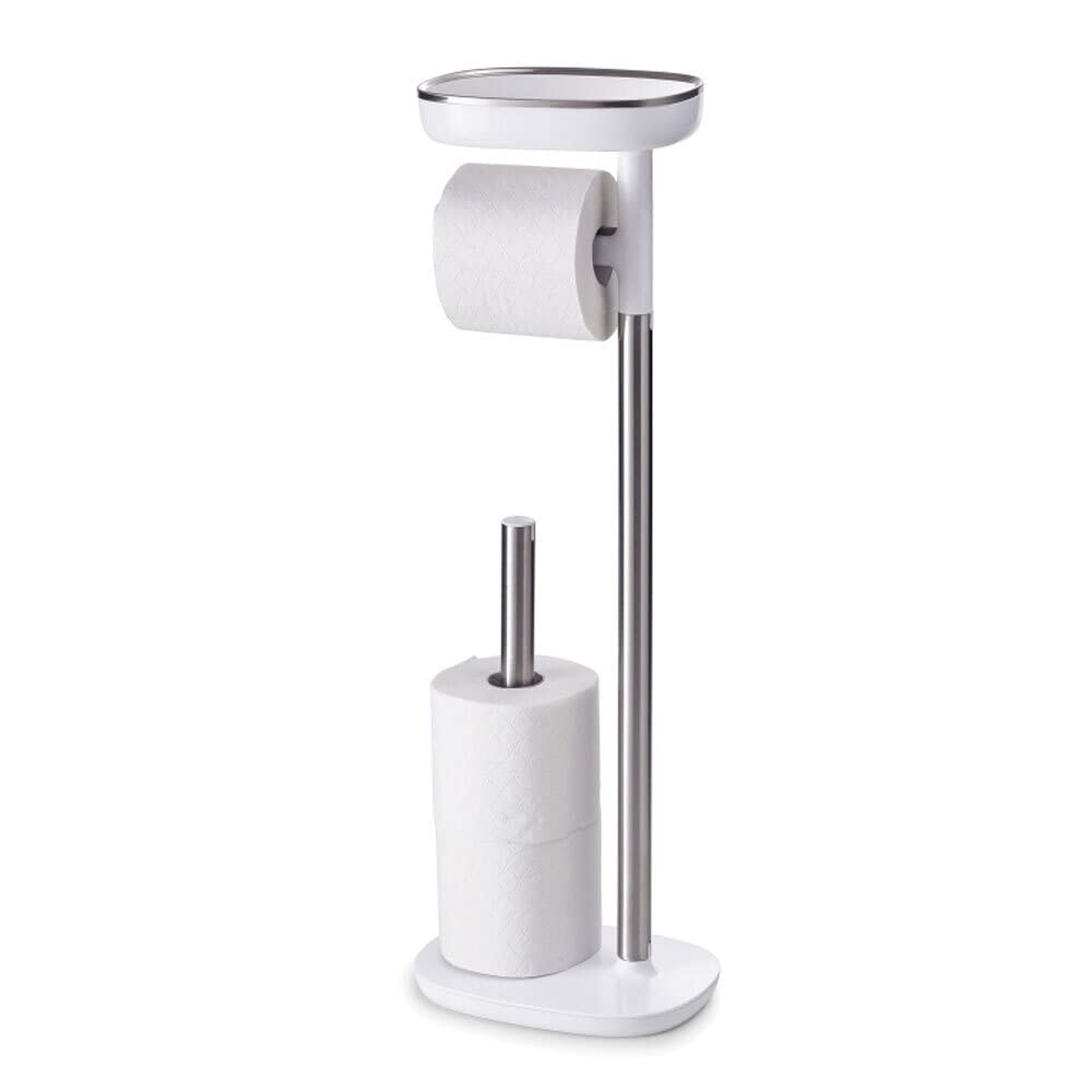 joseph-joseph-easystore-porte-rouleau-de-papier-toilette-sur-pied-en-acier-inoxy image 1