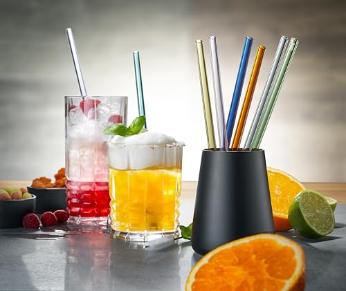 gefu-future-set-de-8-pailles-en-verre-borosilicat-23-cm-multicolore-avec-brosse- image 7