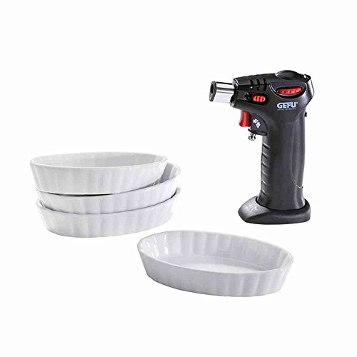 gefu-carmello-35360-set-cr-me-br-l-e-chalumeau-gaz-r-glable-4-coupelles-en-porce image 2