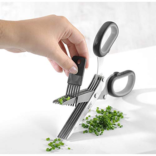 gefu-cutare-ge12660-ciseaux-herbes-5-lames-en-acier-inoxydable-avec-peigne-de-ne image 6