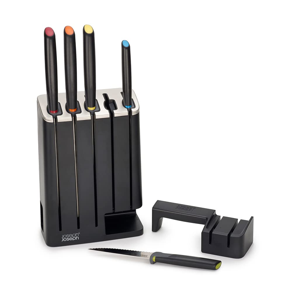 joseph-joseph-elevate-slimblock-bloc-de-5-couteaux-de-cuisine-en-acier-inoxydabl image 1