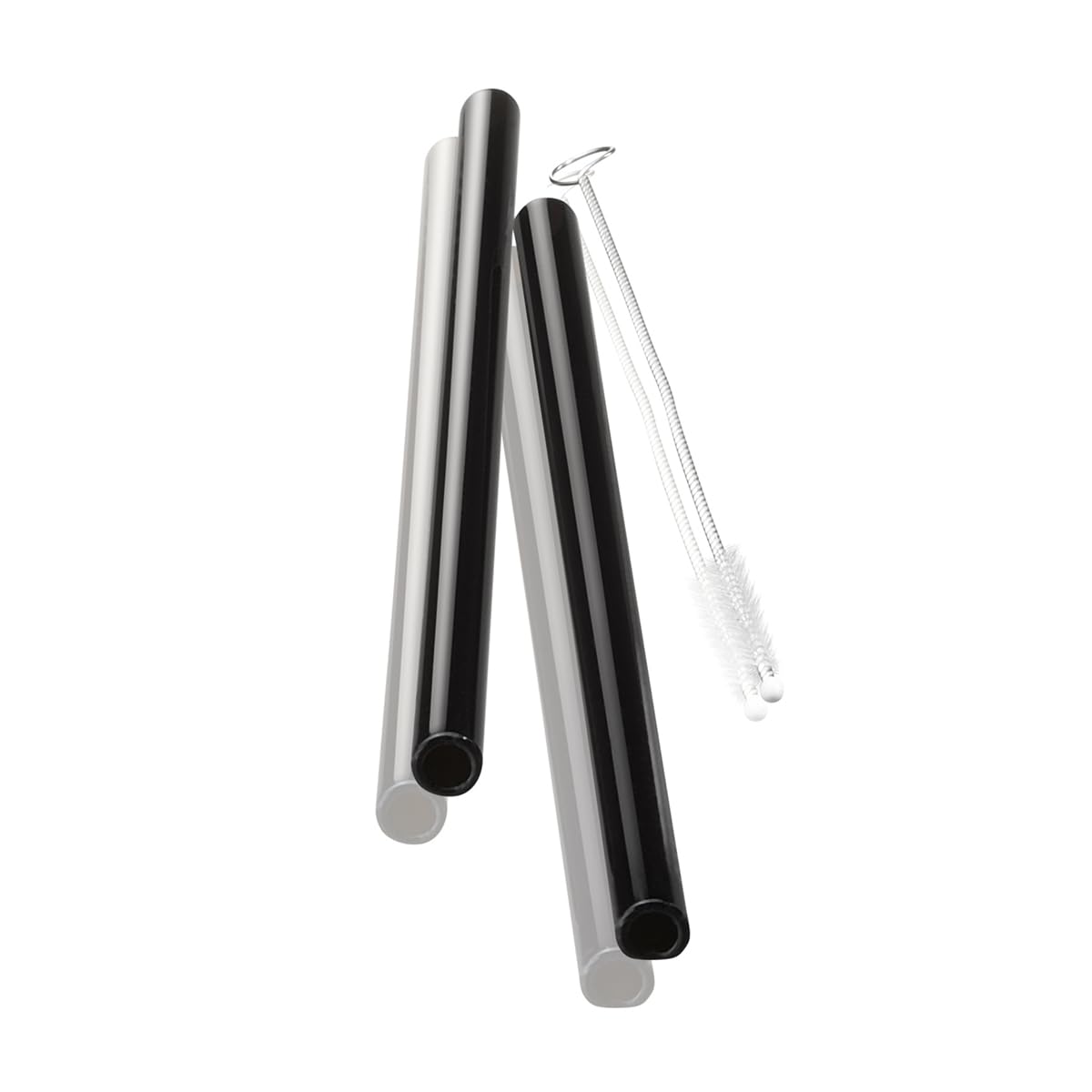 gefu-pailles-en-verre-r-utilisables-set-de-4-noir-18-cm image 3
