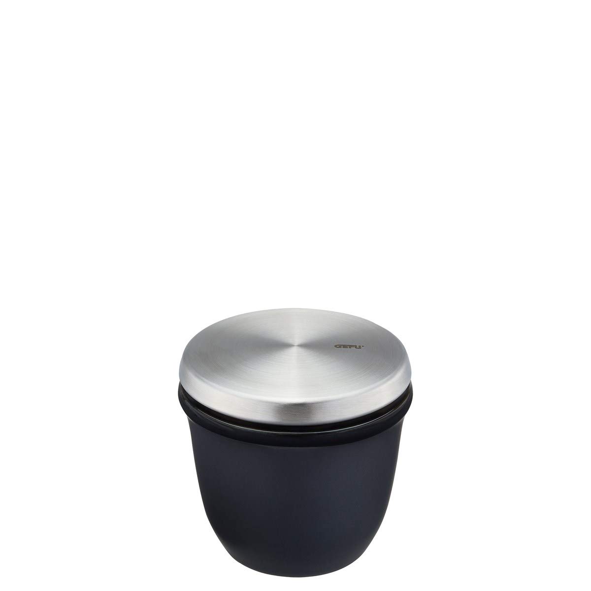 gefu-x-plosion-bo-te-pices-et-sel-gr-s-noir-argent-avec-cuill-re-en-bois-150-ml image 1
