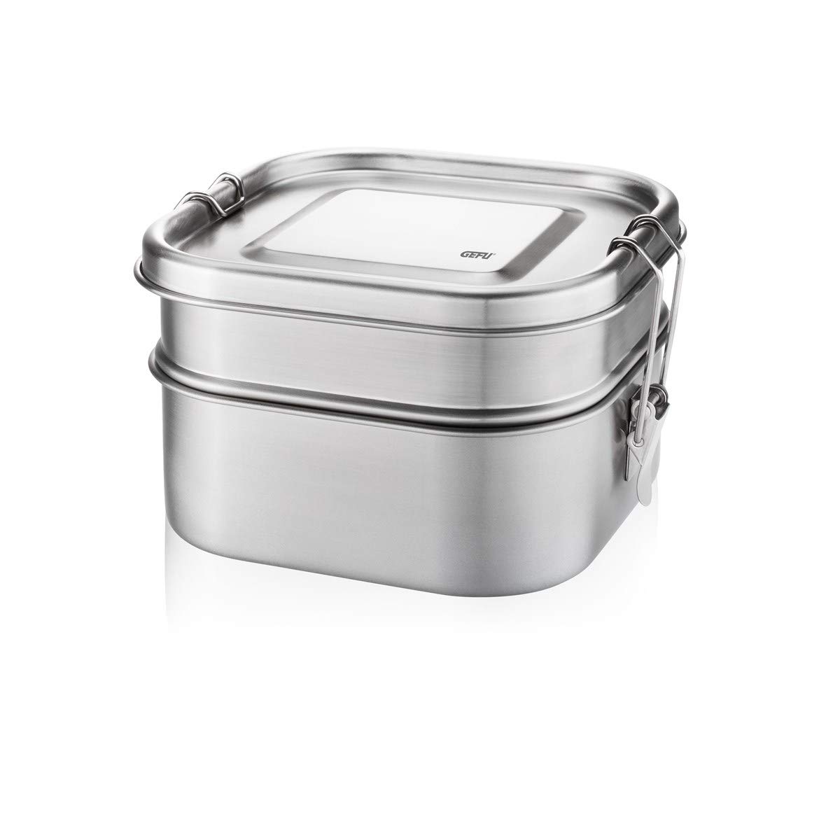 gefu-endure-bo-te-repas-double-tage-lot-de-3-pi-ces-inox-et-plastique-argent image 2