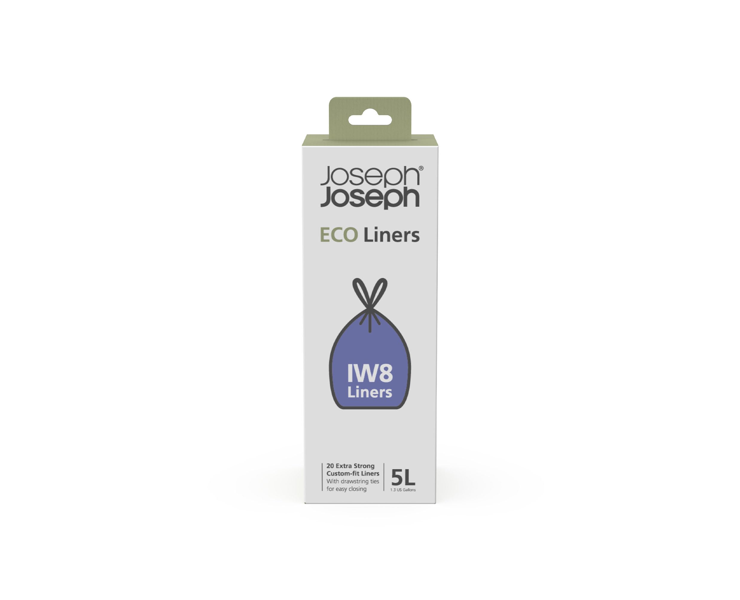 joseph-joseph-iw8-eco-20-sacs-poubelle-cologiques-5-l-en-plastique-recycl-fermet image 1