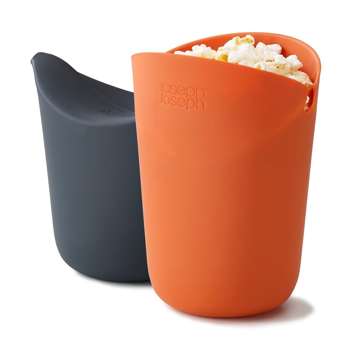 joseph-joseph-m-cuisine-set-de-2-cornets-popcorn-micro-ondes-en-silicone-orange- image 1