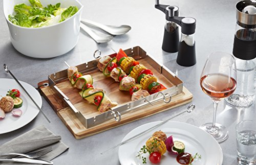 gefu-ge89279-rack-brochettes-barbecue-en-acier-inoxydable-avec-5-piques-coulissa image 4