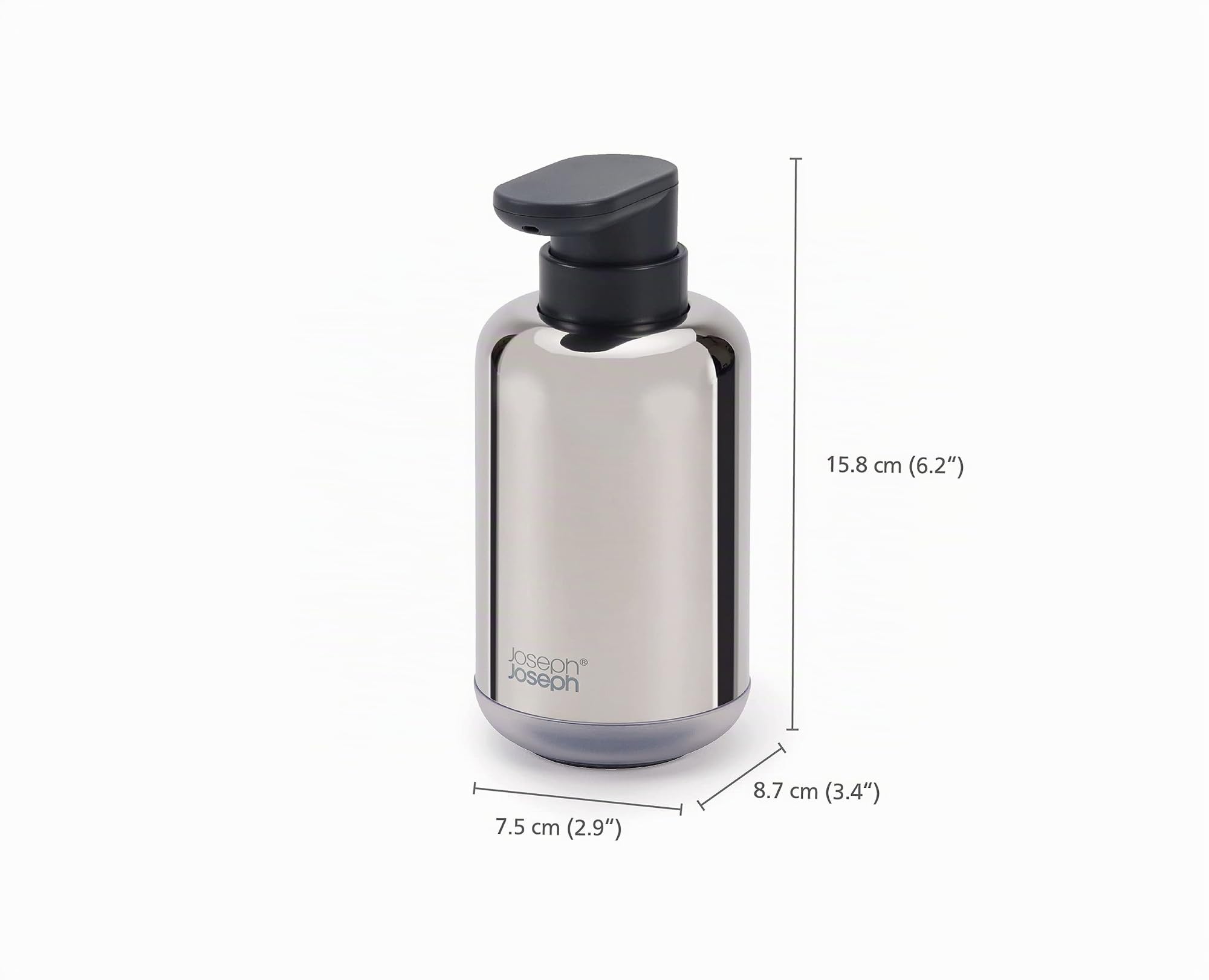 joseph-joseph-easystore-pompe-savon-luxe-en-acier-inoxydable-300-ml-avec-fen-tre image 2
