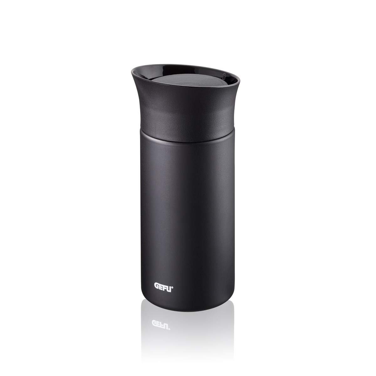 gefu-luca-12378-gobelet-isotherme-inox-noir-300-ml-fermeture-tanche-et-boire-360 image 1