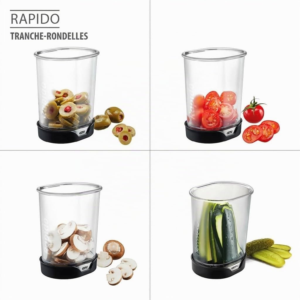 gefu-rapido-13422-coupe-rondelles-lames-tranchantes-avec-bac-de-r-cup-ration-tra image 3