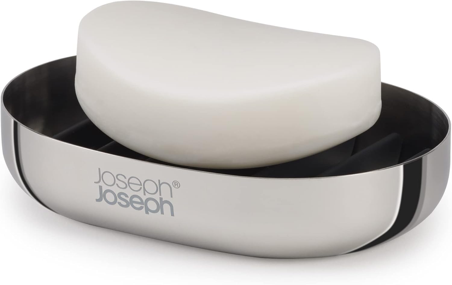 joseph-joseph-easystore-luxe-porte-savon-en-acier-inoxydable-vidange-rapide-avec image 1