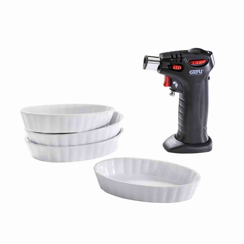 gefu-carmello-35360-set-cr-me-br-l-e-chalumeau-gaz-r-glable-4-coupelles-en-porce image 1